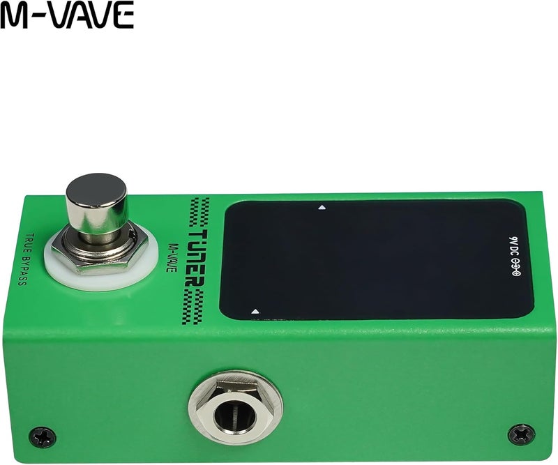 IOppWin High-Precision Chromatic Guitar Tuner Pedal - Compact Metal True Bypass Stompbox with LED Display for Bass, 12-String Guitar & Instruments, 12Hz-4186Hz Range (Green) - Image 3